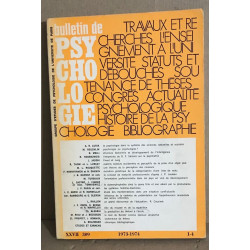 Bulletin de psychologie n° 309 / revue bimestrielle / articles sur...