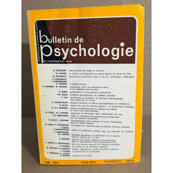Bulletin de psychologie n° 328 / revue bimestrielle / articles sur...