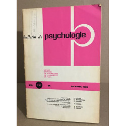Bulletin de psychologie n°219 / revue bimestrielle / articles sur...