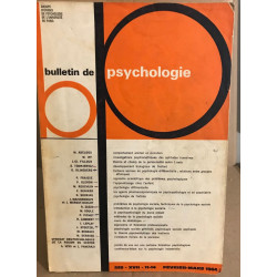 Bulletin de psychologie n°228 / revue bimestrielle / articles sur...