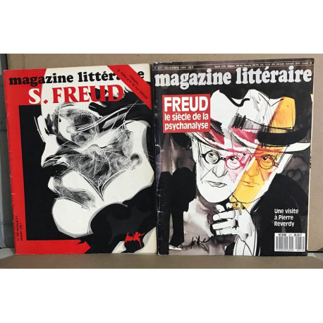 2 magazines littéraires sur freud