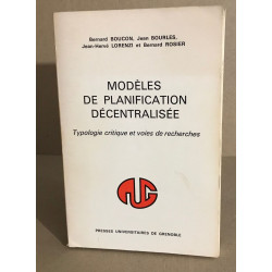 Modèles de planification décentralisé / typologie critique et...