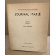 Journal-parlé / poèmes avec frontispice de Lucien Coutaud/ EO...