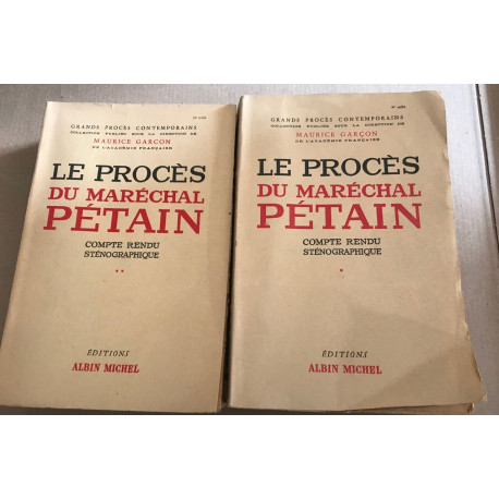 Le proces du maréchal pétain / compte rendu sténographique /...