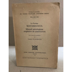 Le purana mayamataya manuel astrologique singhalais de construction