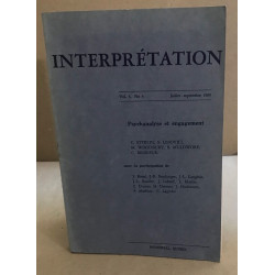 Revue interprétation / juillet septembre 1969 / psychanalyse et...