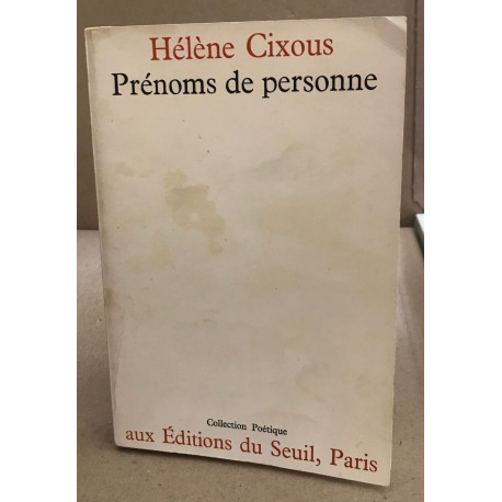 Prenoms de personne