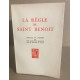 La règle de saint Benoit
