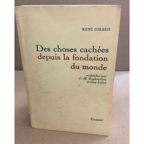 Des choses cachées depuis la fondation du monde