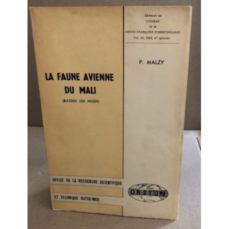 La faune avienne du mali ( bassin du niger )