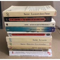 1 lot de 12 volumes de jean Paul Sartre
