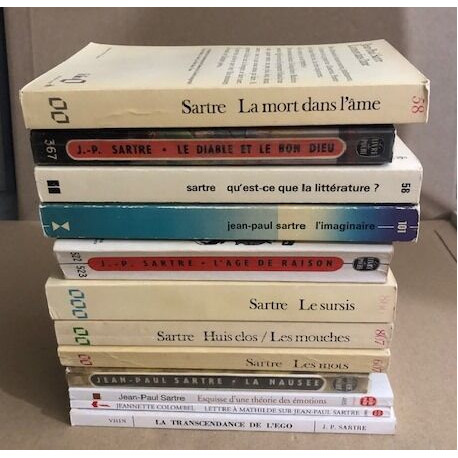 1 lot de 12 volumes de jean Paul Sartre