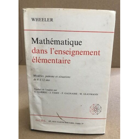 Mathématique dans l'enseignement élémentaire / modèles patrons...