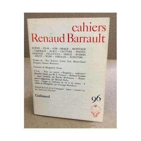 Cahiers renaud Barrault n° 96
