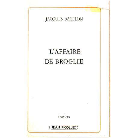 L'affaire de Broglie