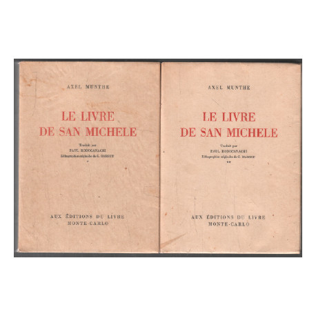 Le livre de san michele / en 2 tomes ( complet )
