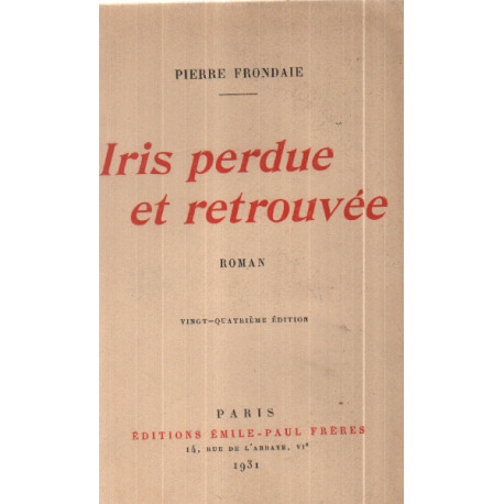 iris perdue et retrouvée