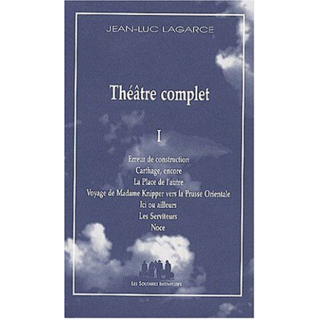 Théâtre complet volume 1