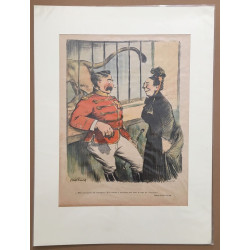 Le courage : Couverture originale du journal humoristique LE RIRE...