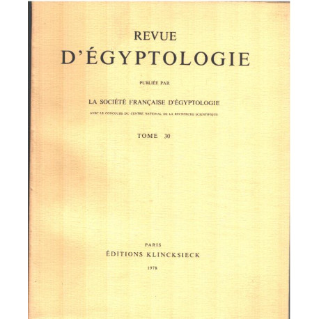 Revue d'égyptologie publiée par la société française d'égyptologie...