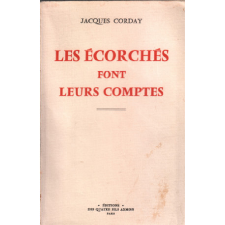Les écorchés font leurs comptes