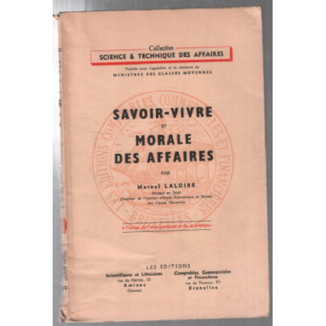 Savoir vivre et morale des affaires