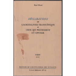 Déclarations sur agriculture transgénique