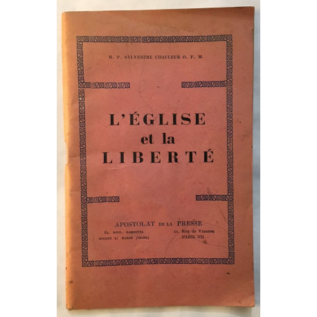 L' église et la liberté