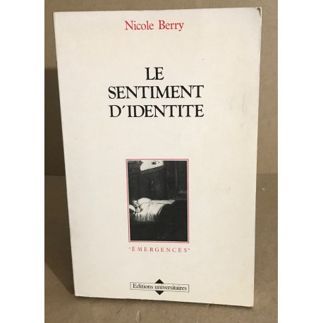 Le sentiment d'identité