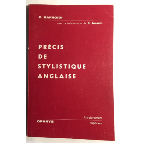 Précis de stylistique Anglaise
