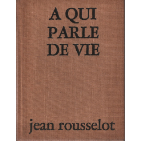 À qui parle de vie