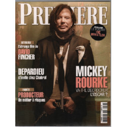 Revue cinéma première n° 384 mickey rourke david fincher depardieu