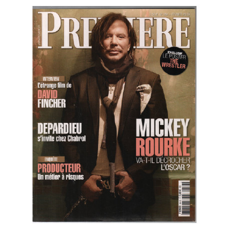 Revue cinéma première n° 384 mickey rourke david fincher depardieu