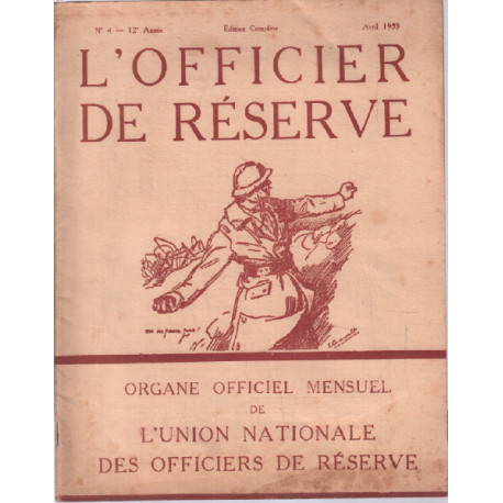 L'officier de réserve n° 4 - 12e année ( 1933 )