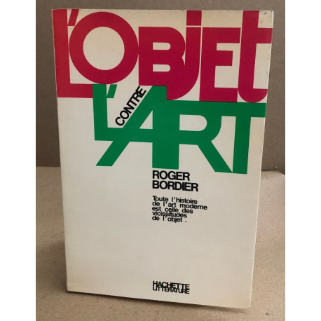L'objet contre l'art / toute l'histoire de l'art moderne est celle...