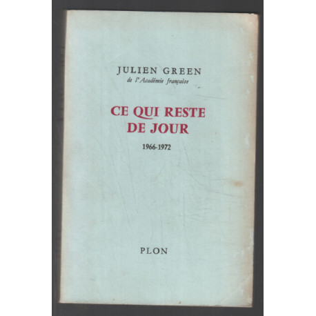ce qui reste de jour 1966-1972