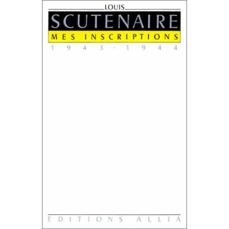 Mes inscriptions 1943-1944