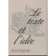 Le texte et l'idée n° 7