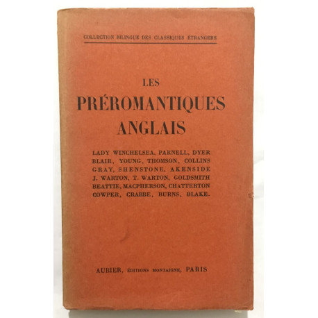 Préromantiques Anglais (français et anglais en regard)