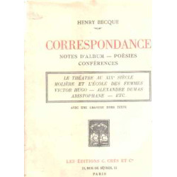 Correspondance/ notes d'album-poesies-conference