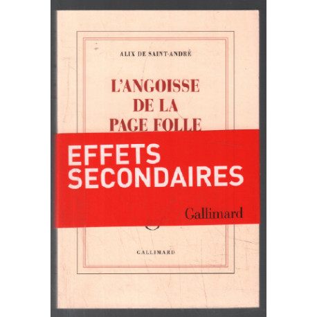 L'angoisse de la page folle