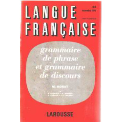 Grammaire de phrase et grammaire de discours