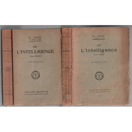 De l'intelligence / en 2 tomes ( complet )