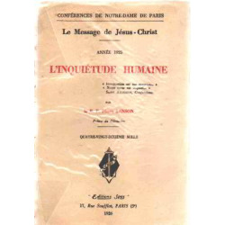 Année 1925 : l'inquietude humaine
