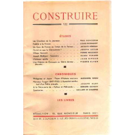 Revue construire /septieme serie