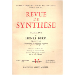 Hommage à Henri Berr 1863-1954