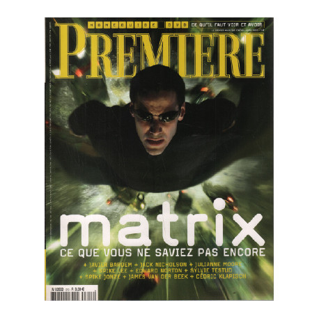 Revue cinéma première n° 313 matrix jack nicolson spike lee
