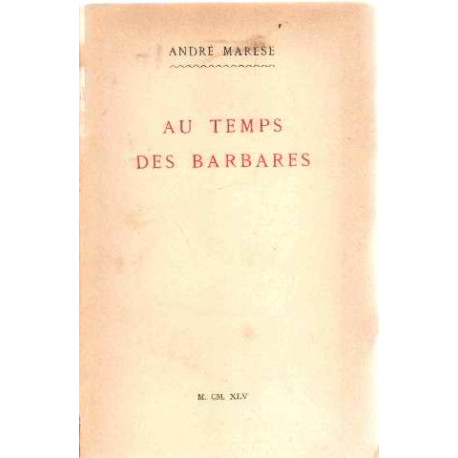 Au temps des barbares