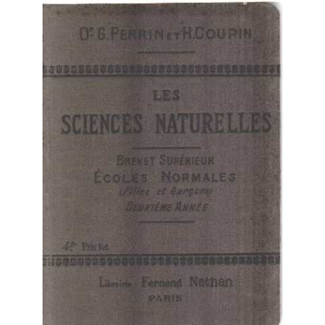 Les sciences naturelles/ brevet superieur ecoles normales