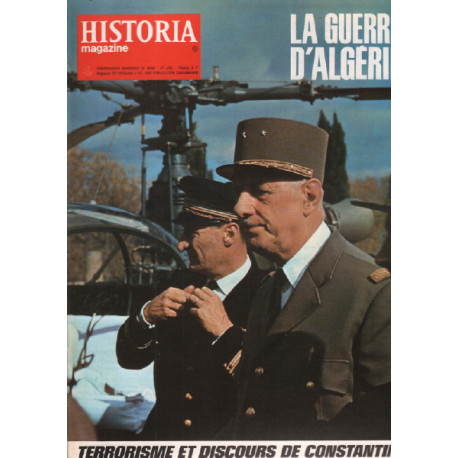 La guerre d'algérie / historia magazine n° 59 terrorisme et...